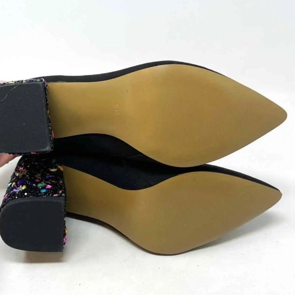 Sold! NIB Betsey Johnson Riverr Black Pointy Crystal Embellished Boots 8.5 - Picture 8 of 11